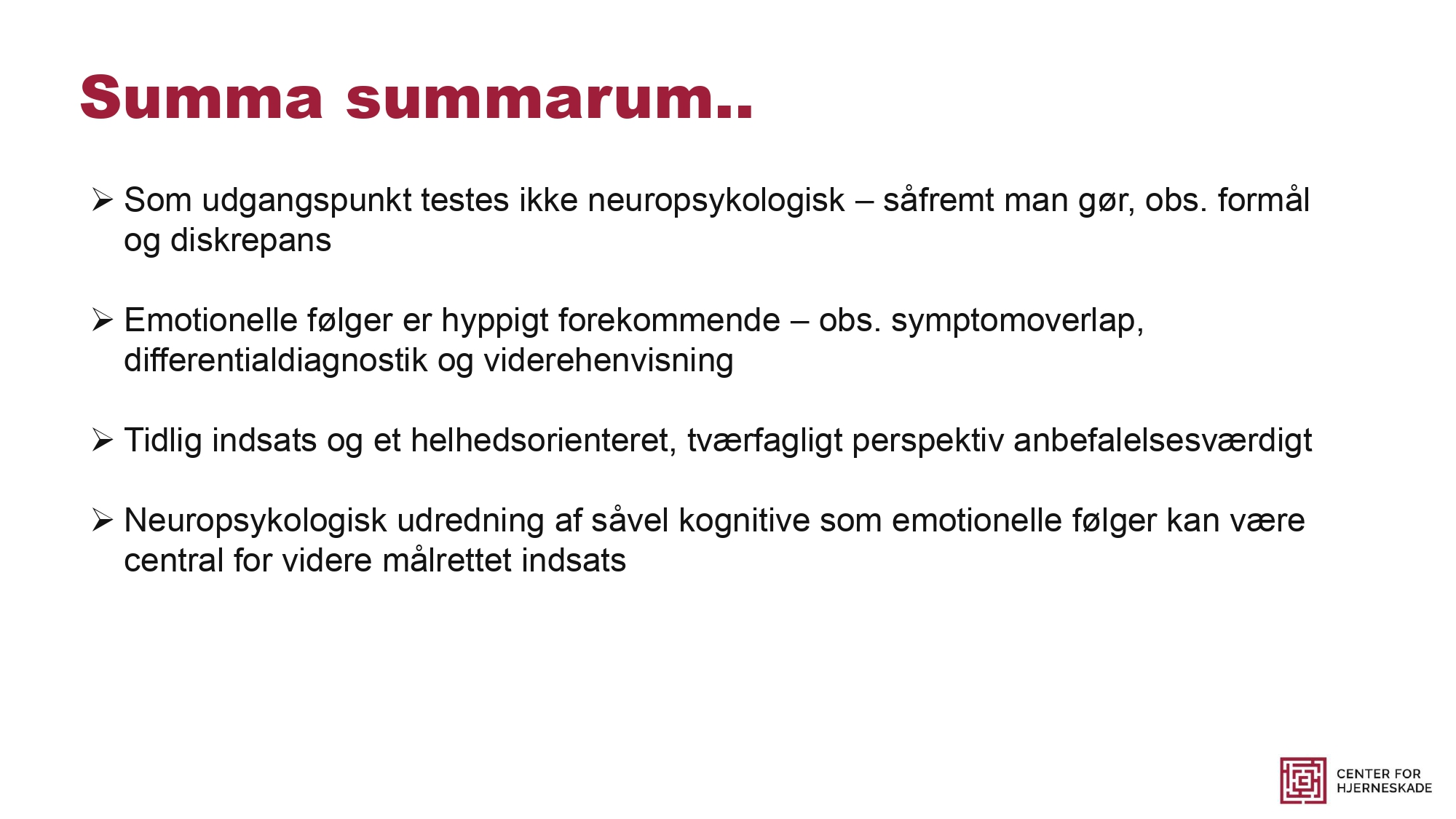 Summa summarum...