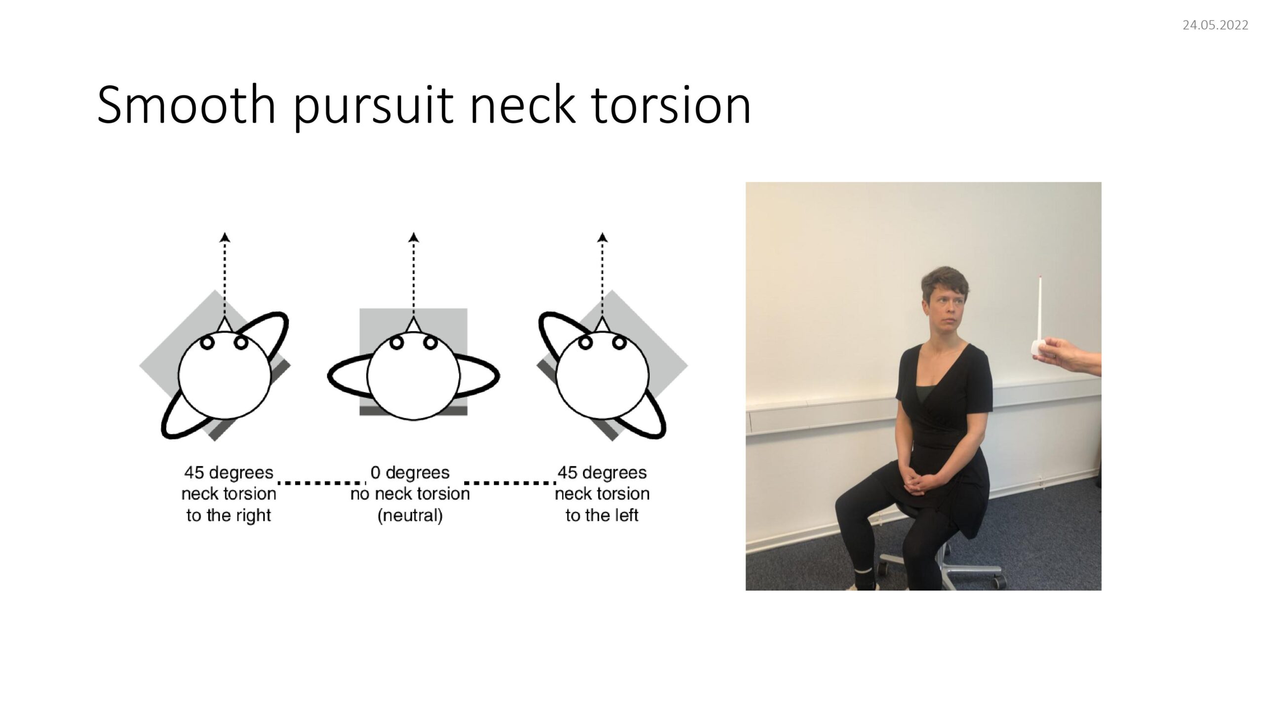 Smooth pursuit neck torsion
