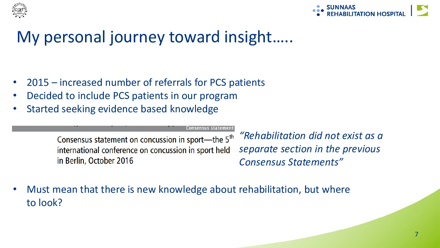 Slide fra foredrag omkring behandling af PCS